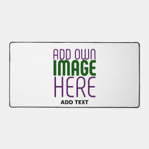 MODERN EDITABLE SIMPLE WHITE IMAGE TEXT TEMPLATE DESK MAT