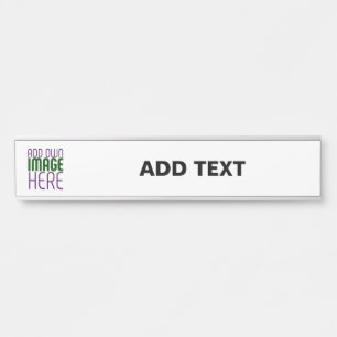 MODERN EDITABLE SIMPLE WHITE IMAGE TEXT TEMPLATE DOOR SIGN