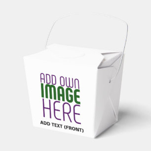 MODERN EDITABLE SIMPLE WHITE IMAGE TEXT TEMPLATE FAVOR BOX