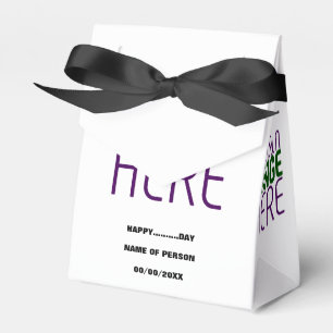 MODERN EDITABLE SIMPLE WHITE IMAGE TEXT TEMPLATE FAVOR BOX