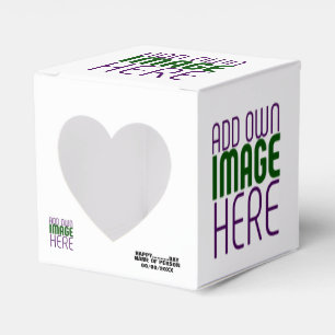 MODERN EDITABLE SIMPLE WHITE IMAGE TEXT TEMPLATE FAVOR BOX