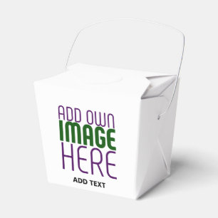 MODERN EDITABLE SIMPLE WHITE IMAGE TEXT TEMPLATE FAVOR BOX
