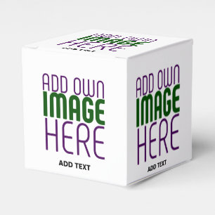 MODERN EDITABLE SIMPLE WHITE IMAGE TEXT TEMPLATE FAVOR BOX