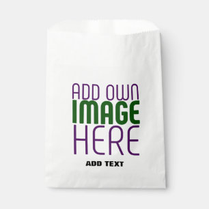 MODERN EDITABLE SIMPLE WHITE IMAGE TEXT TEMPLATE FAVOUR BAG