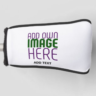 MODERN EDITABLE SIMPLE WHITE IMAGE TEXT TEMPLATE GOLF HEAD COVER