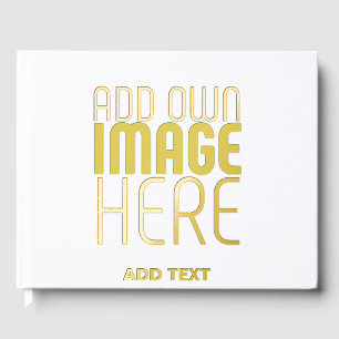 MODERN EDITABLE SIMPLE WHITE IMAGE TEXT TEMPLATE GUEST BOOK