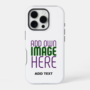 MODERN EDITABLE SIMPLE WHITE IMAGE TEXT TEMPLATE iPhone 16 PRO CASE