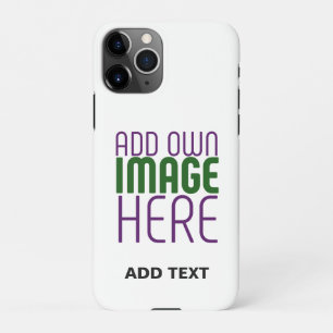 MODERN EDITABLE SIMPLE WHITE IMAGE TEXT TEMPLATE iPhone 11Pro CASE