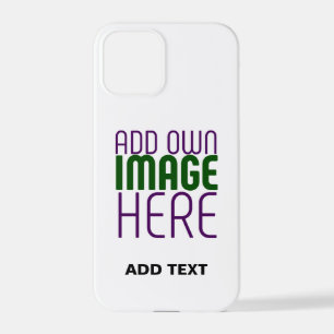MODERN EDITABLE SIMPLE WHITE IMAGE TEXT TEMPLATE iPhone 12 PRO CASE