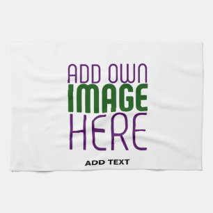 MODERN EDITABLE SIMPLE WHITE IMAGE TEXT TEMPLATE KITCHEN TOWEL