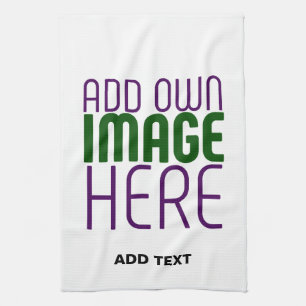 MODERN EDITABLE SIMPLE WHITE IMAGE TEXT TEMPLATE KITCHEN TOWEL