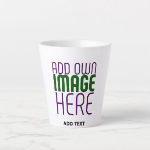 MODERN EDITABLE SIMPLE WHITE IMAGE TEXT TEMPLATE LATTE MUG