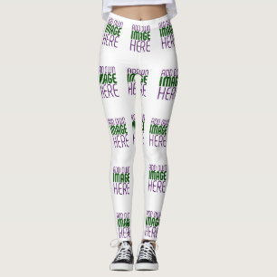 MODERN EDITABLE SIMPLE WHITE IMAGE TEXT TEMPLATE LEGGINGS