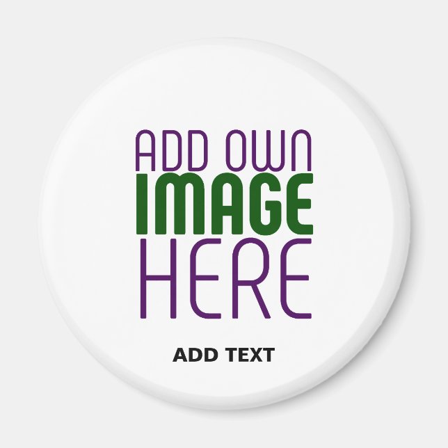 MODERN EDITABLE SIMPLE WHITE IMAGE TEXT TEMPLATE MAGNET (Front)