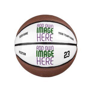 MODERN EDITABLE SIMPLE WHITE IMAGE TEXT TEMPLATE MINI BASKETBALL