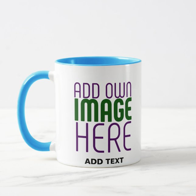 MODERN EDITABLE SIMPLE WHITE IMAGE TEXT TEMPLATE MUG (Left)