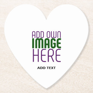 MODERN EDITABLE SIMPLE WHITE IMAGE TEXT TEMPLATE PAPER COASTER