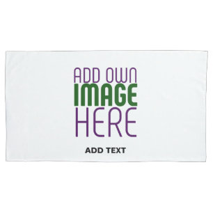 MODERN EDITABLE SIMPLE WHITE IMAGE TEXT TEMPLATE PILLOWCASE