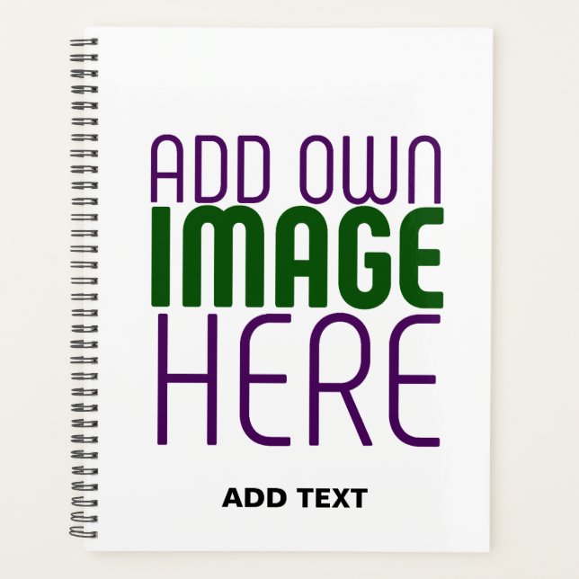 MODERN EDITABLE SIMPLE WHITE IMAGE TEXT TEMPLATE PLANNER (Front)