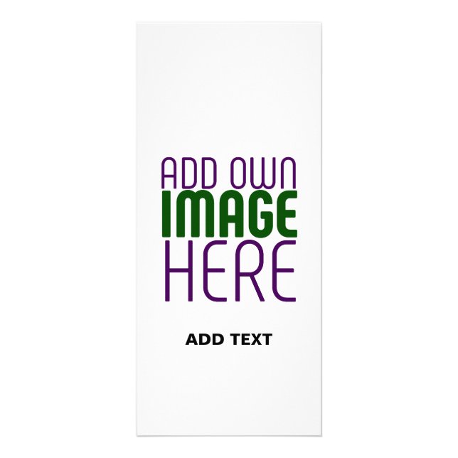 MODERN EDITABLE SIMPLE WHITE IMAGE TEXT TEMPLATE RACK CARD (Front)