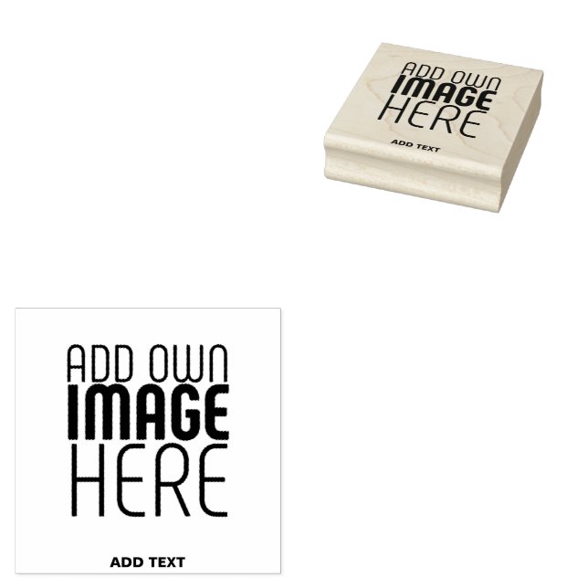 MODERN EDITABLE SIMPLE WHITE IMAGE TEXT TEMPLATE RUBBER STAMP (Stamped)