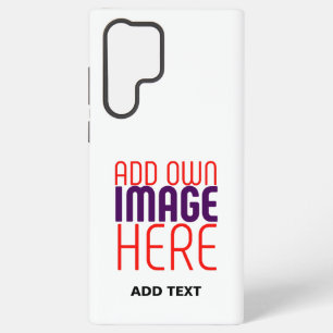 MODERN EDITABLE SIMPLE WHITE IMAGE TEXT TEMPLATE SAMSUNG GALAXY CASE