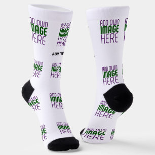 MODERN EDITABLE SIMPLE WHITE IMAGE TEXT TEMPLATE SOCKS