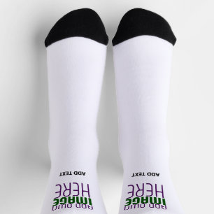 MODERN EDITABLE SIMPLE WHITE IMAGE TEXT TEMPLATE SOCKS