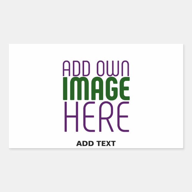 MODERN EDITABLE SIMPLE WHITE IMAGE TEXT TEMPLATE STICKER (Front)