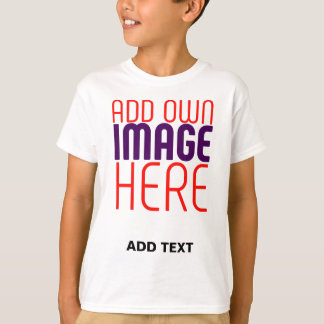 MODERN EDITABLE SIMPLE WHITE IMAGE TEXT TEMPLATE T-Shirt