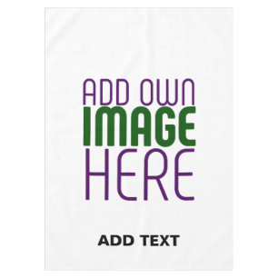 MODERN EDITABLE SIMPLE WHITE IMAGE TEXT TEMPLATE TABLECLOTH