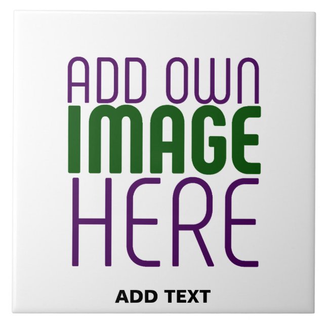  MODERN EDITABLE SIMPLE WHITE IMAGE TEXT TEMPLATE TILE (Front)