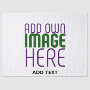 MODERN EDITABLE SIMPLE WHITE IMAGE TEXT TEMPLATE TISSUE PAPER