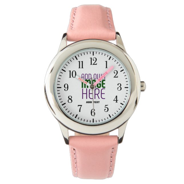 MODERN EDITABLE SIMPLE WHITE IMAGE TEXT TEMPLATE WATCH (Front)