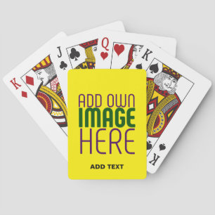 MODERN EDITABLE SIMPLE YELLOW IMAGE TEXT TEMPLATE PLAYING CARDS