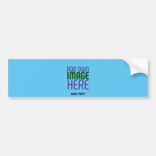 MODERN EDITABLE SWAG SKY BLUE IMAGE TEXT TEMPLATE BUMPER STICKER