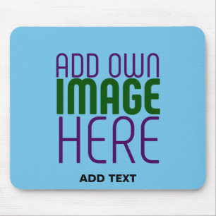 MODERN EDITABLE SWAG SKY BLUE IMAGE TEXT TEMPLATE MOUSE PAD