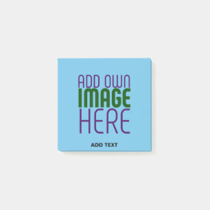 MODERN EDITABLE SWAG SKY BLUE IMAGE TEXT TEMPLATE POST-IT NOTES
