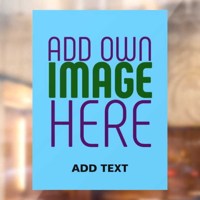 MODERN EDITABLE SWAG SKY BLUE IMAGE TEXT TEMPLATE WINDOW CLING (Sheet 2)