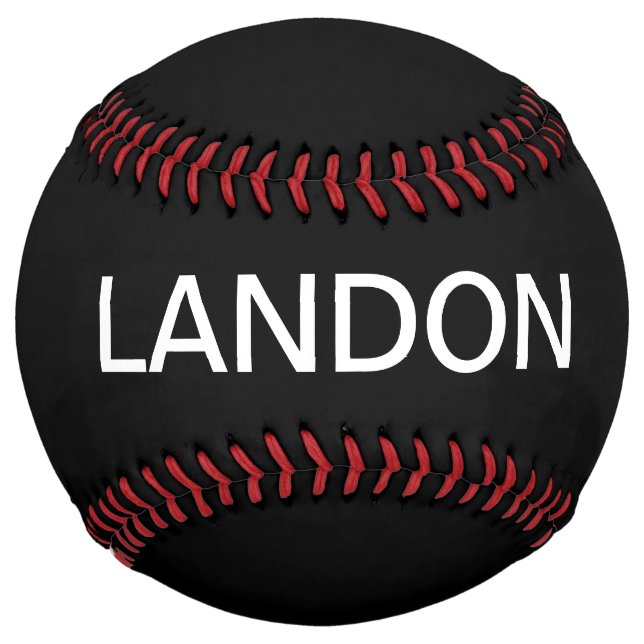 Modern Editable Text | Black & White Softball (Front)