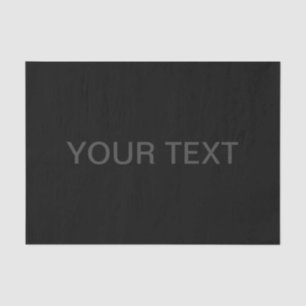 Modern Editable Text   Dark Grey & Black Tissue Paper