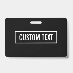 Modern Editable Text in White Logo Style Frame Badge