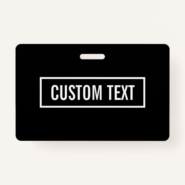 Modern Editable Text in White Logo Style Frame Badge (Front)