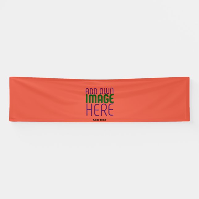MODERN EDITABLE TOMATO RED IMAGE TEXT TEMPLATE BANNER (Horizontal)