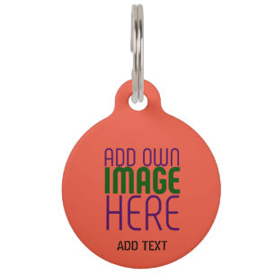 MODERN EDITABLE TOMATO RED IMAGE TEXT TEMPLATE PET TAG