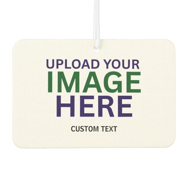 Modern Editable White Minimal Text Design Template Air Freshener (Front)