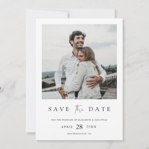 Modern Editorial Bold Photo Save the Date
