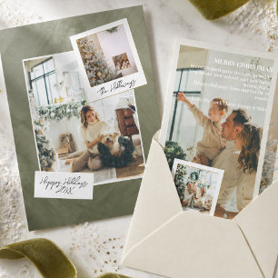 Modern Editorial Photo Grid Holiday Card
