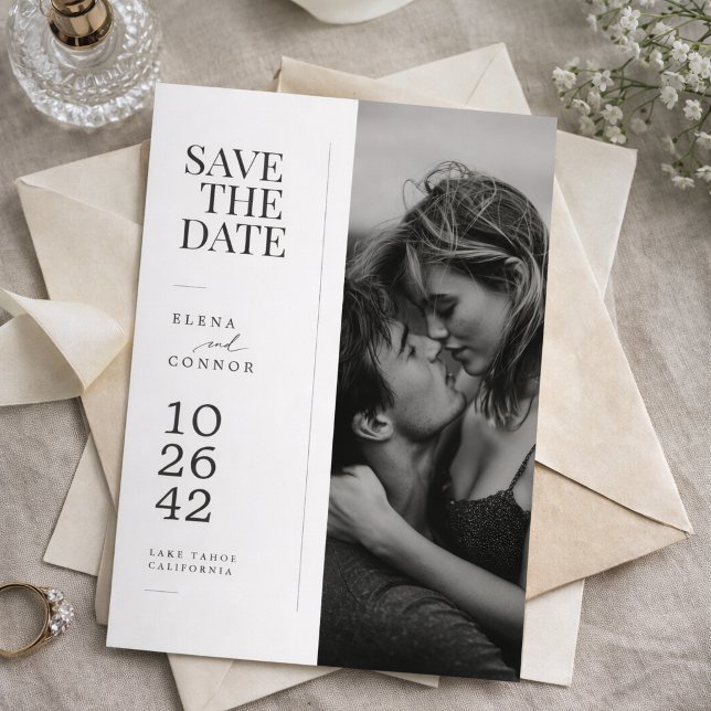 Modern Editorial Photo Wedding Save the Date (Creator Uploaded)