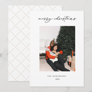 Modern Editorial Style Christmas Photo Holiday Card